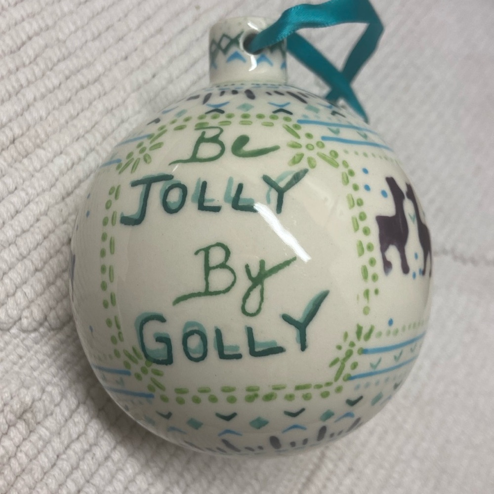 Anthropologie Laura Schwannan be jolly ornament nwt